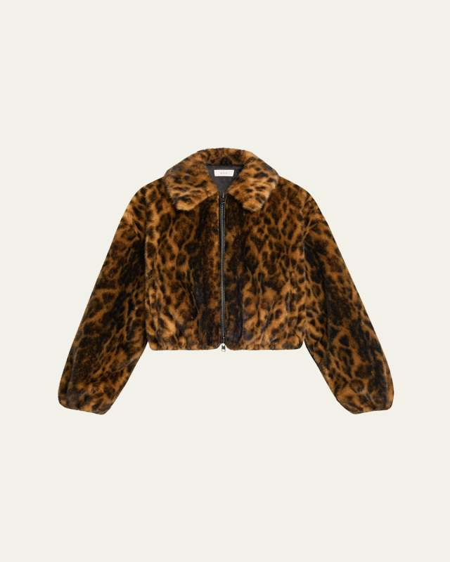 Esme Leopard Faux Fur Jacket